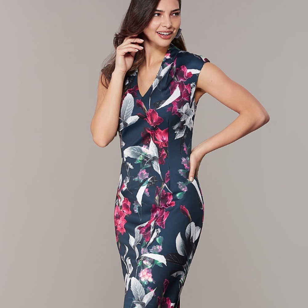 Knee High Length Floral Dress